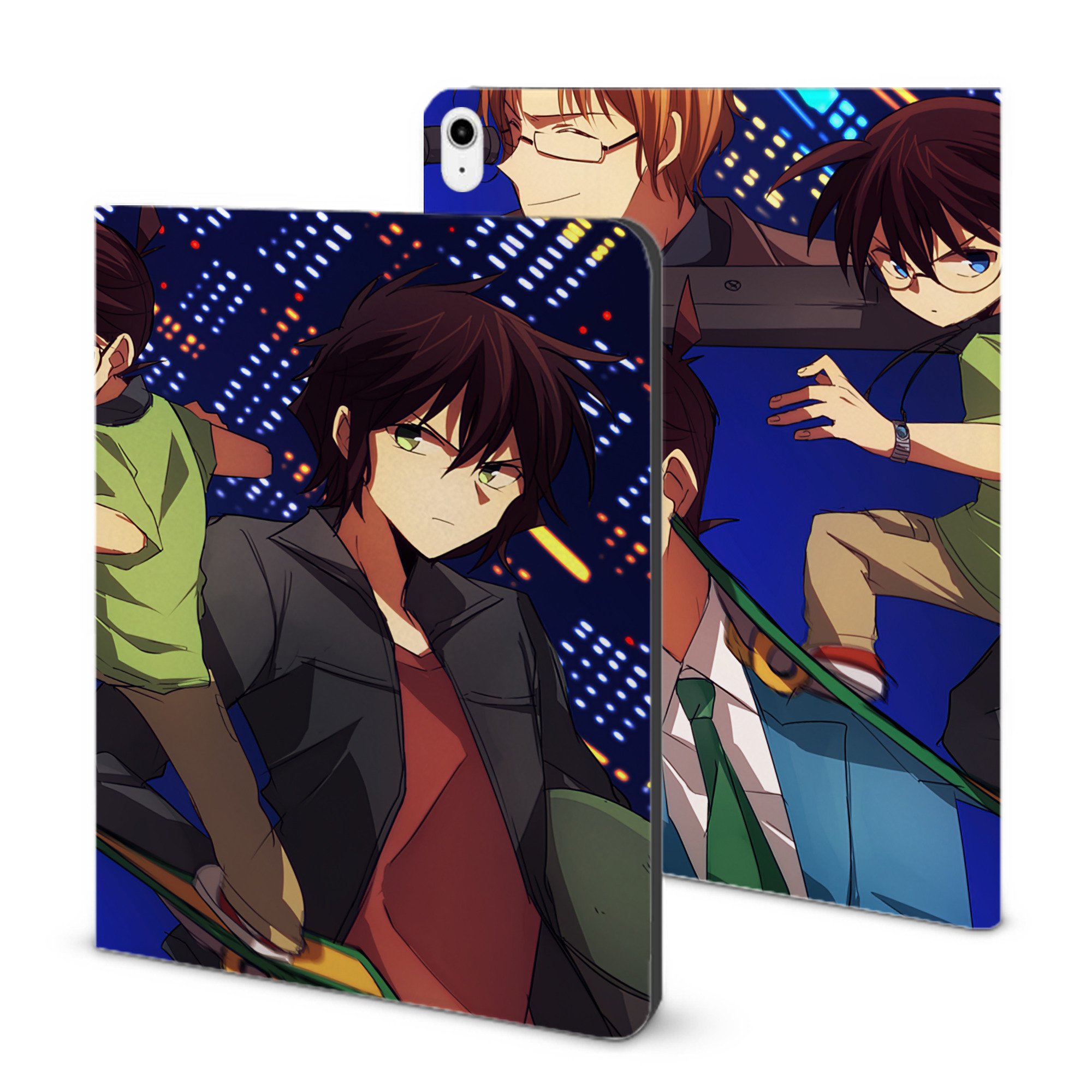 （画像用） 名探偵コナン Detective Conan IPadケース ペンホルダー付き ブックスタイルデザイン